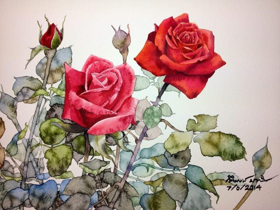 Розы в живописи картины