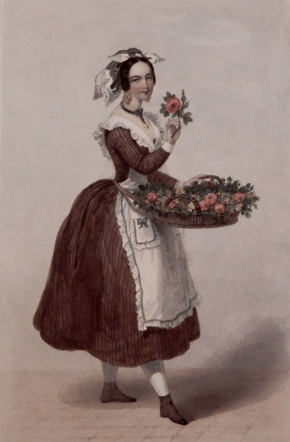 Живопись 19 века цветочница