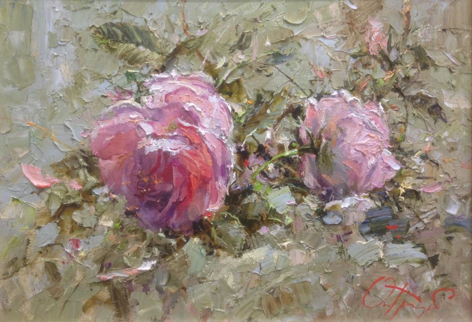 Олег Трофимов художник Импрессионист розы
