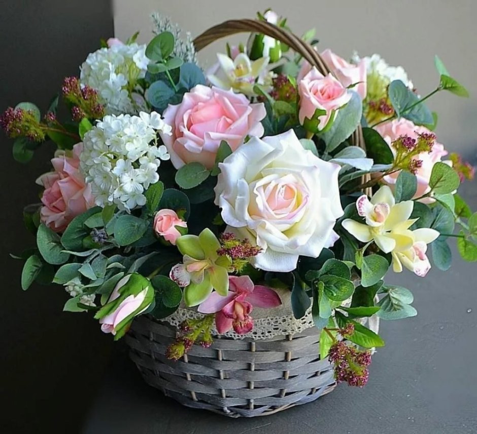 Красивый букет цветов с добрым утром