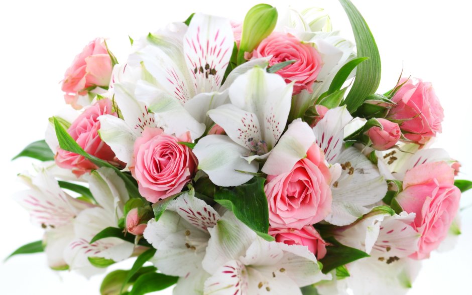 Нежный букет цветов на день рождения женщине