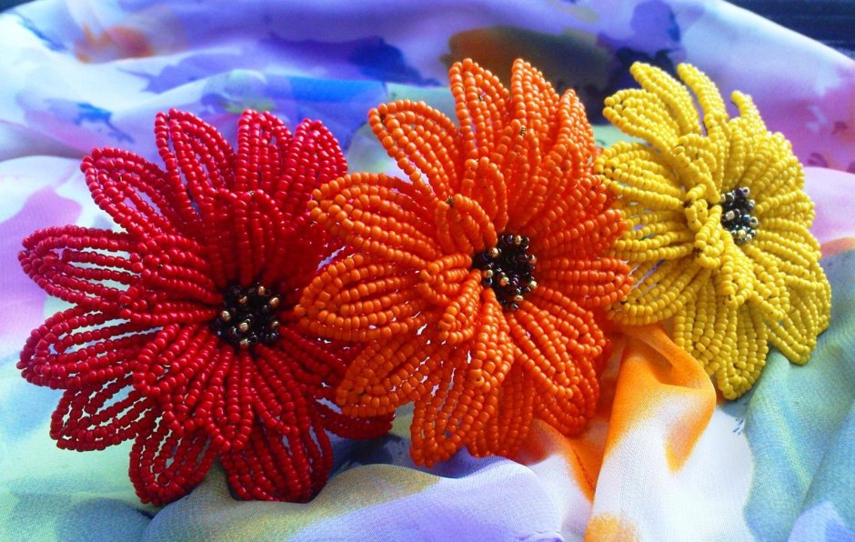 Плетение из бисера цветы