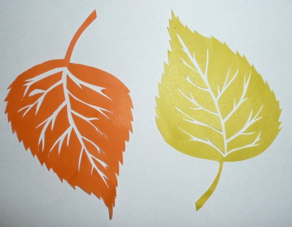 Вытынанки листочки осенние
