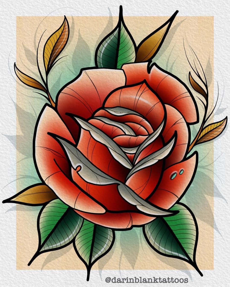 Сплетённые розы рисунок