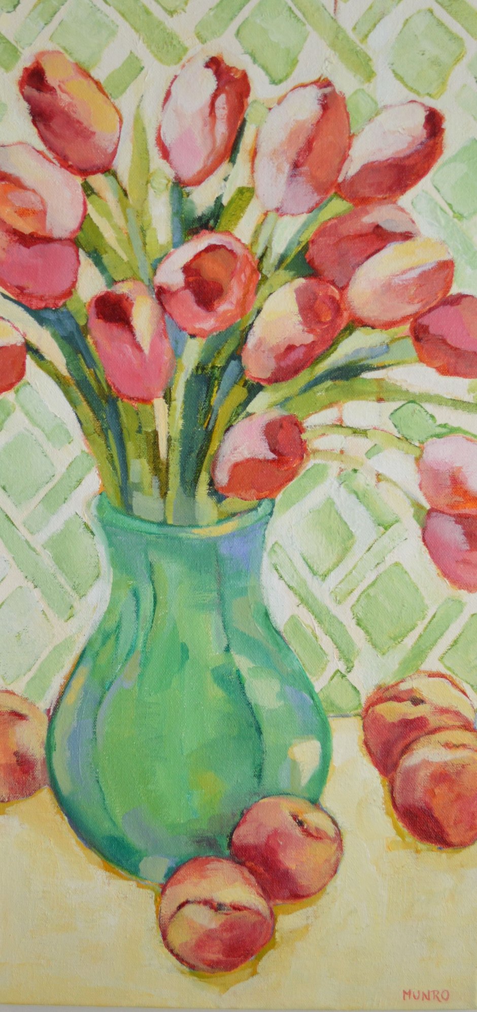 Тюльпаны в вазе гуашью
