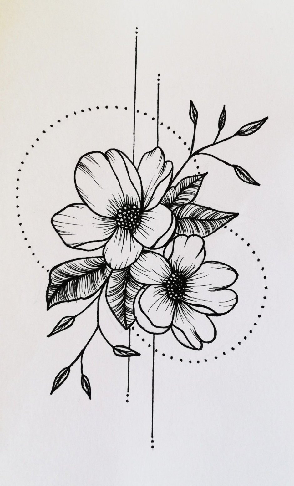 Эскизы татуировок цветы