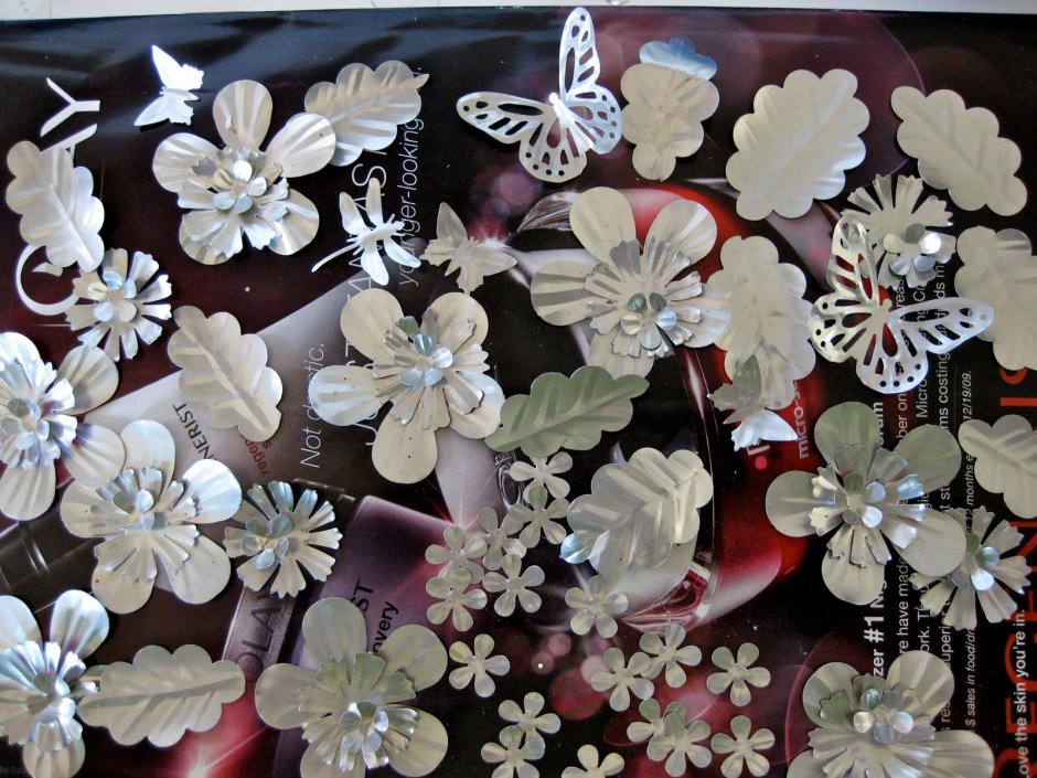Цветы из алюминиевых банок