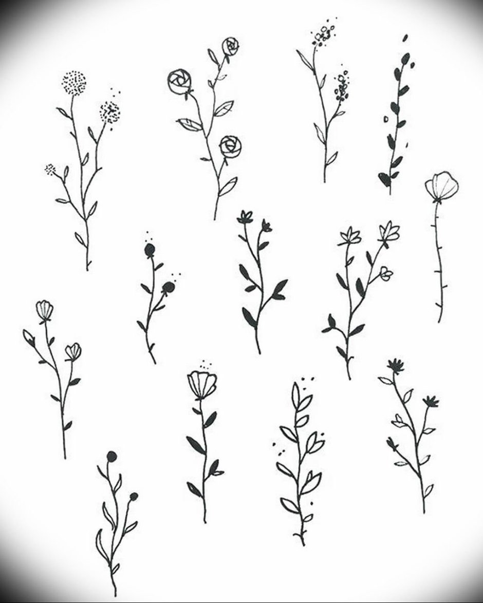 Мелкие цветы рисунок