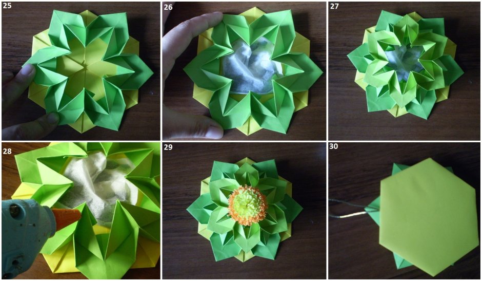 Оригами из бумаги цветок лотоса