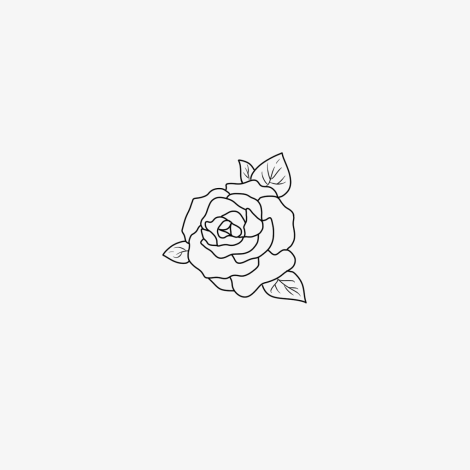 Маленькая роза эскиз