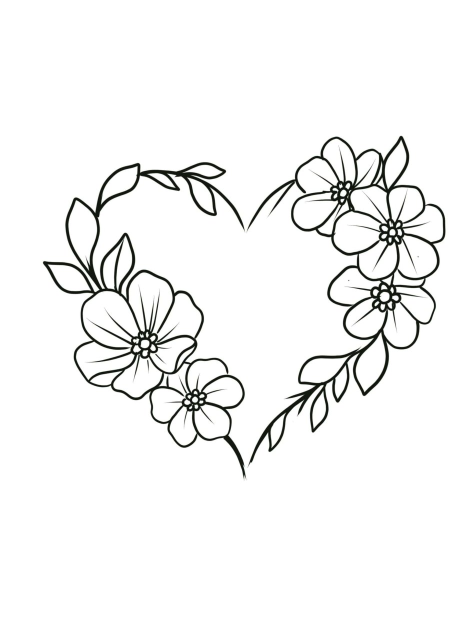 Flowers simple drawing Tattoo