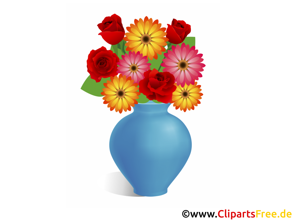 Цветные вазы с цветами