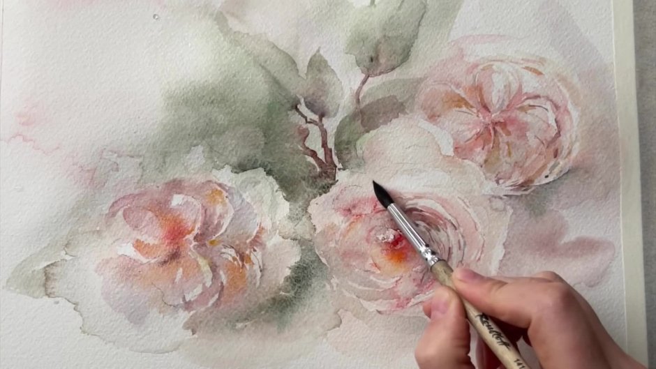 Уроки рисования акварелью цветы