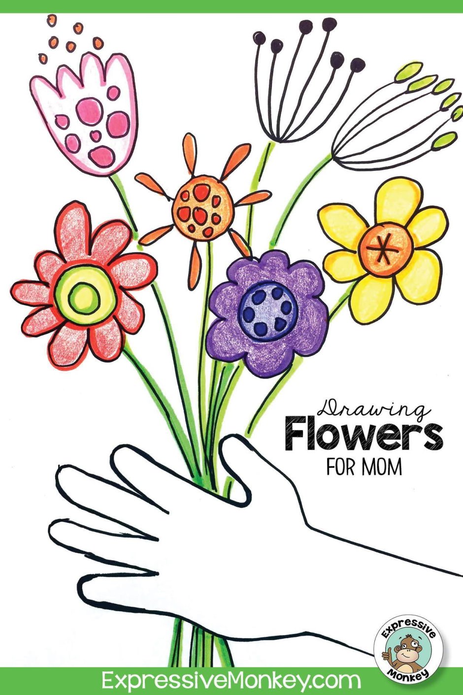 Рисунок на день матери цветы