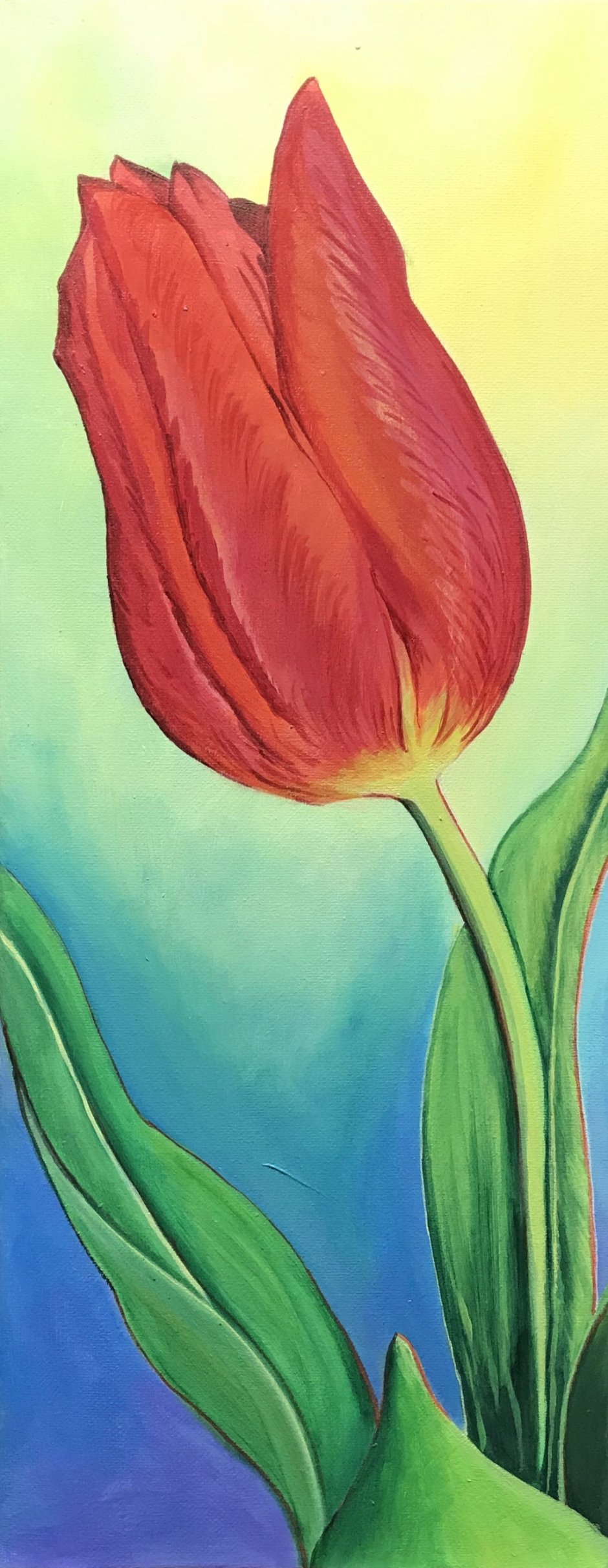 Декоративная живопись тюльпаны
