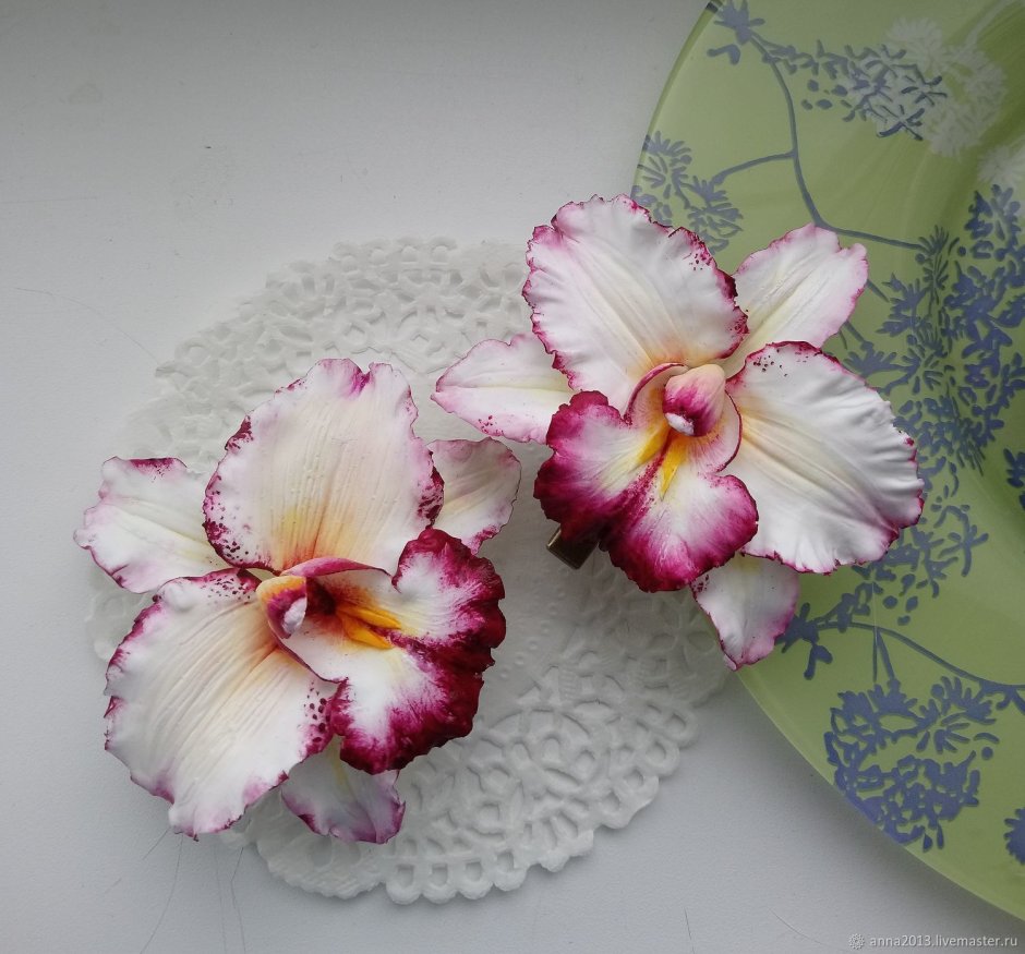 Орхидея из полимерной глины мастер класс