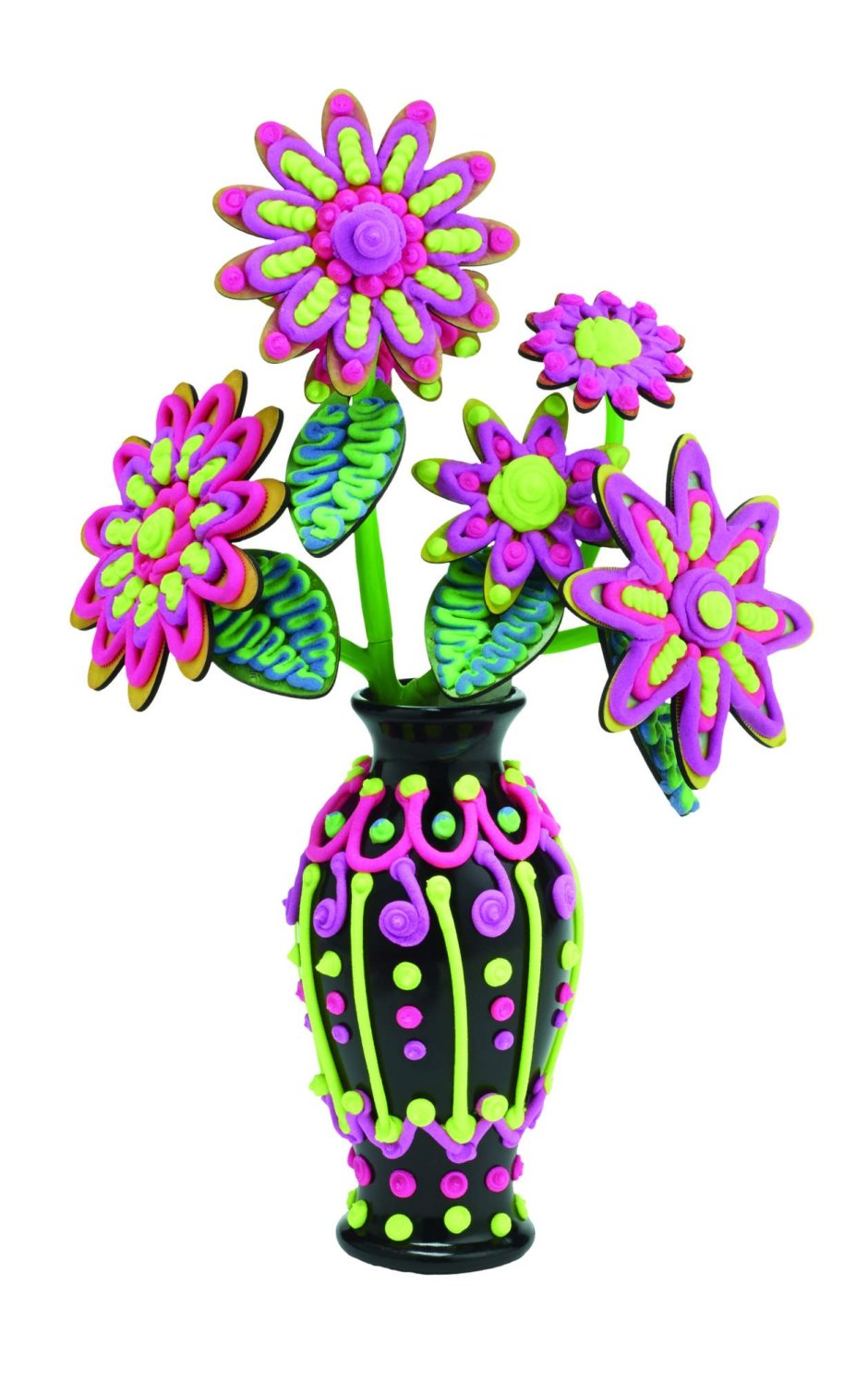 Лепка ваза с цветочками