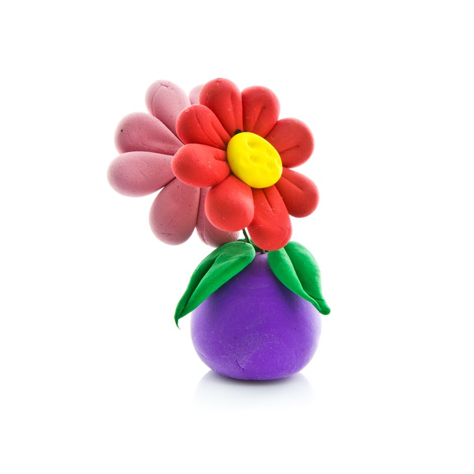 Цветы из мягкого пластилина для детей