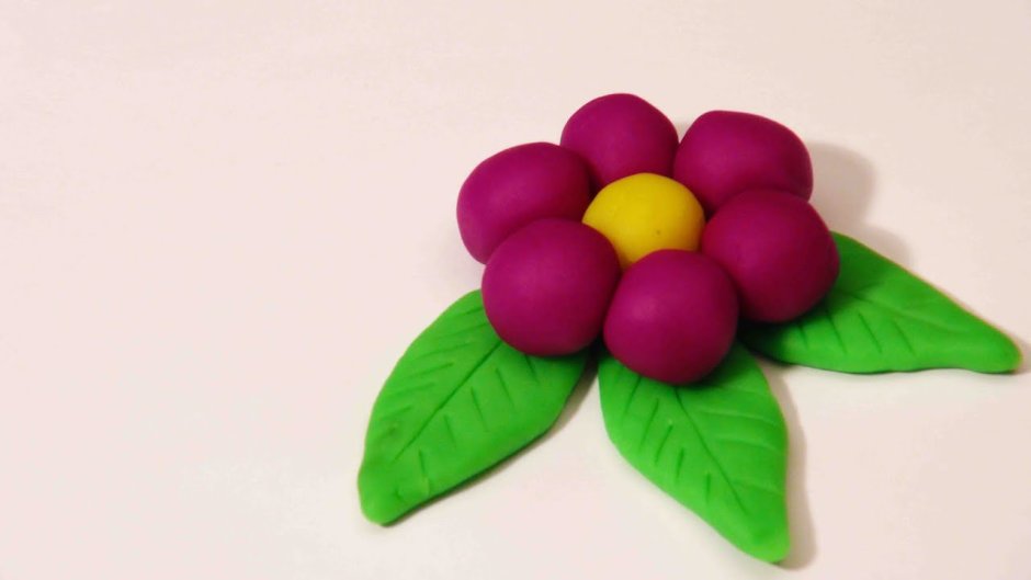 Цветы из пластилина для детей