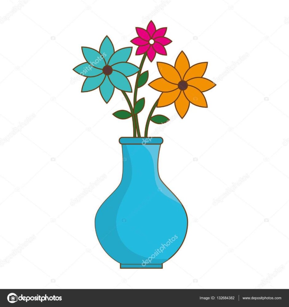 Мультяшные вазы для цветов