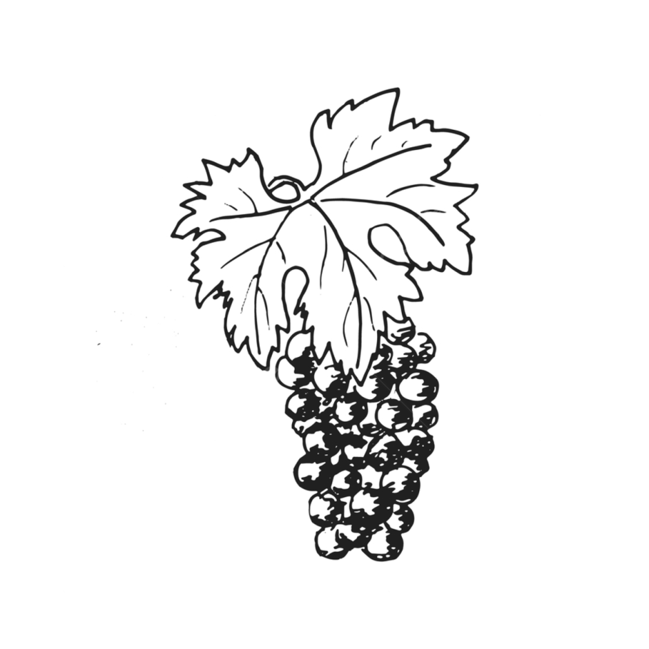 Виноградный лист трафарет