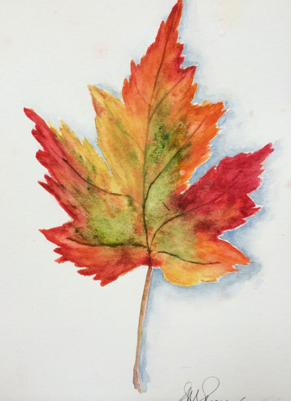 Рисование осенние листья