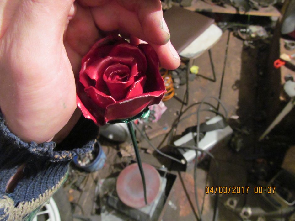 Роза из металла своими руками