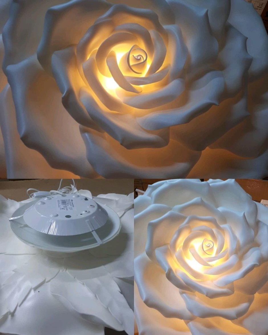 Светильник из роз из изолона