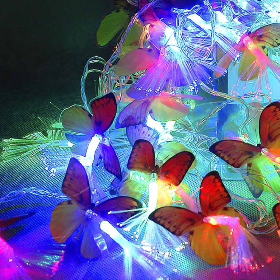 Гирлянда бабочки светодиодная