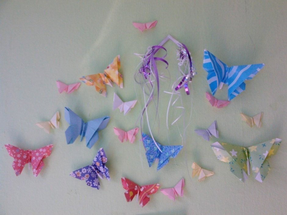 Гирлянда бабочки оригами