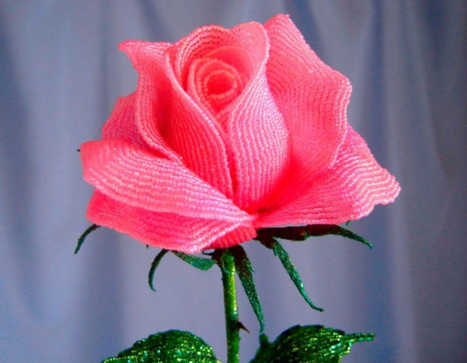 Розы из бисера мастер класс