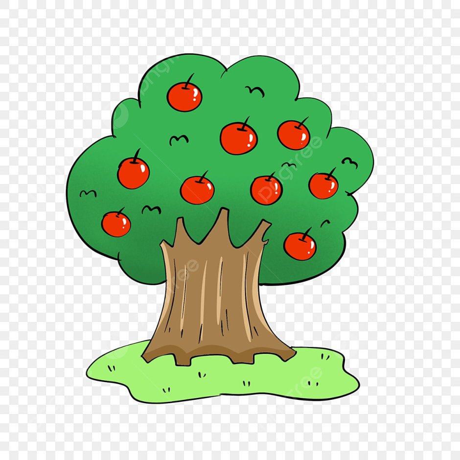 Большая дерево яблочное вектор
