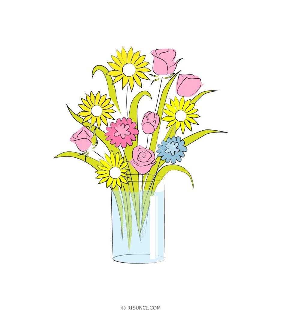 Букетик цветов для рисования