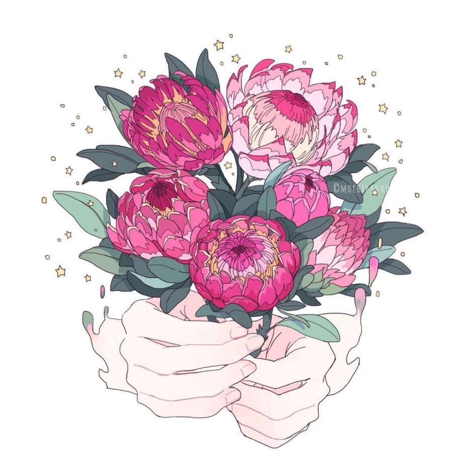 Букет роз рисунок