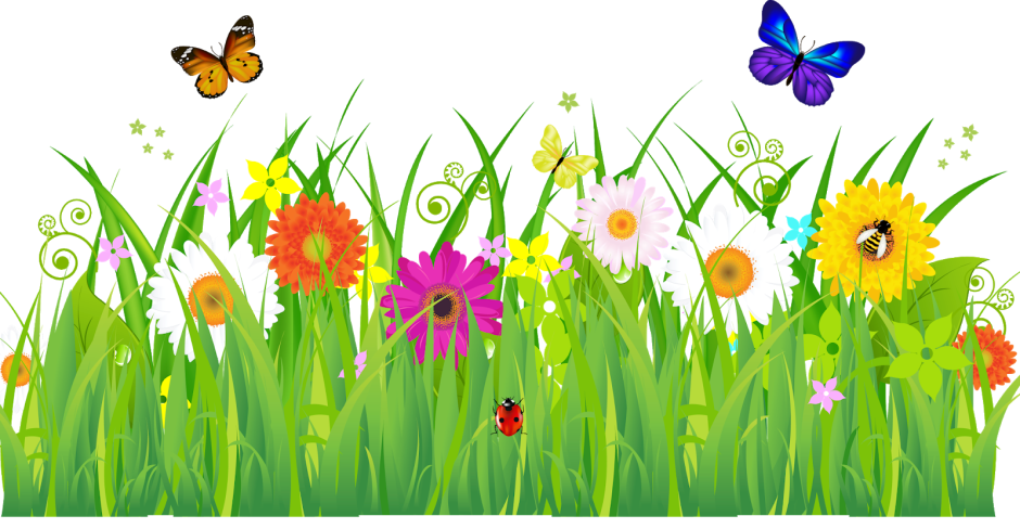 Лужайка с цветами для детей