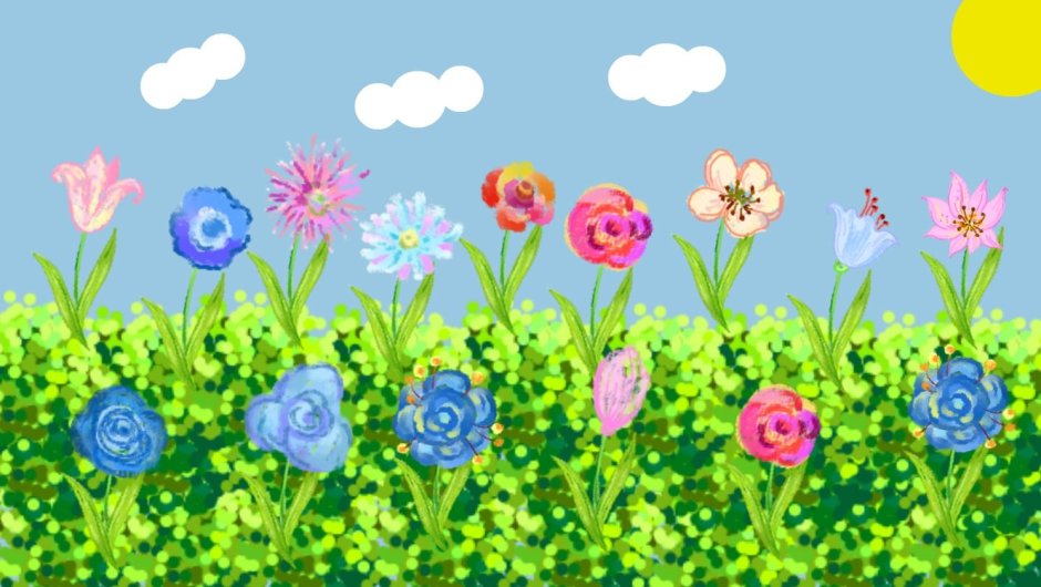 Поляна цветов для детей