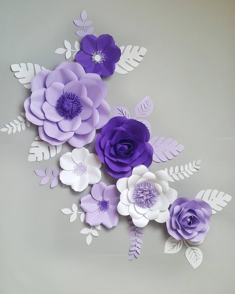 Бумажные цветы для декора