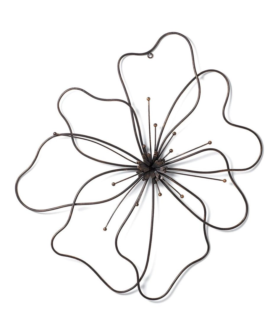 Эскиз цветка для поделки из проволоки